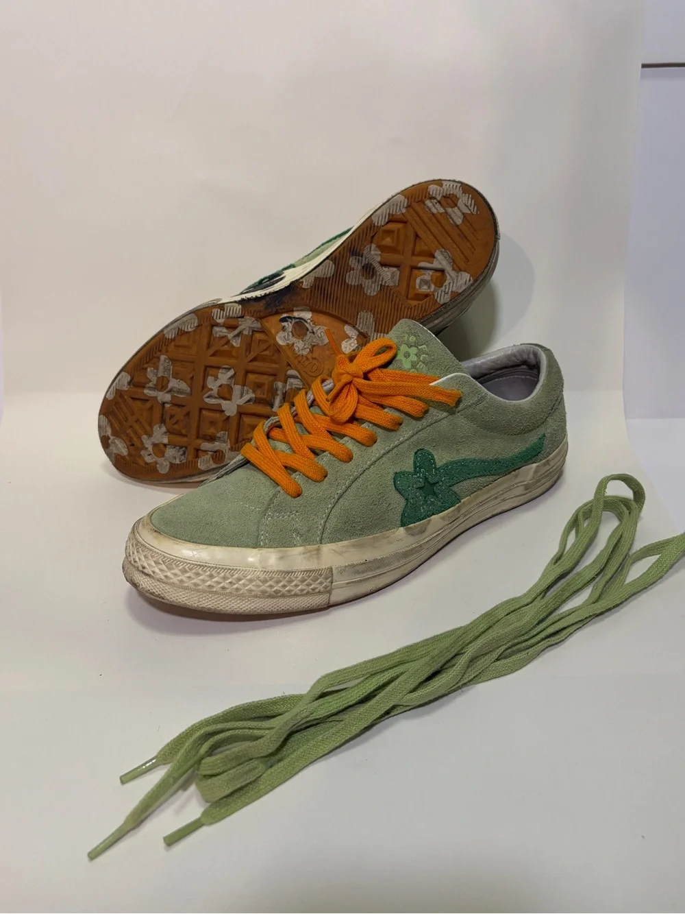 Converse x GOLF le FLEUR One Star Ox Green Suede Men’s Size 8.5